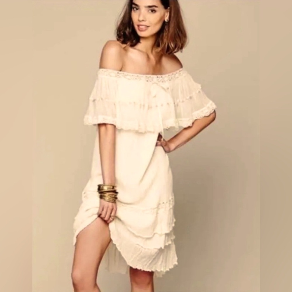 🌺HOST PICK 🌺 Jens Pirates Booty for Free People Ruffled Gauze Dress | Size L